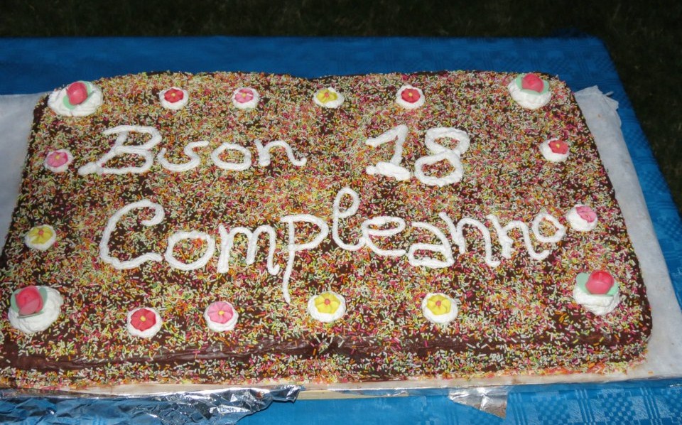 Ricetta torta di compleanno 18 anni